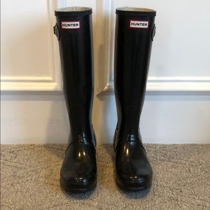 Black Gloss Original Tall Hunter Rainboots